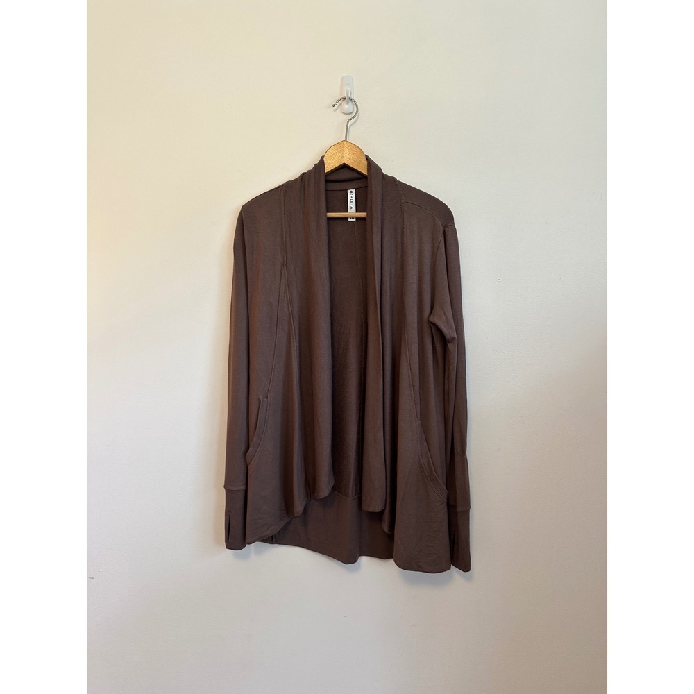 Athleta Brown Draped Open Lightweight Cardigan | Size XXS